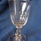 Lot of 2 antique hand-sized crystal glasses