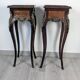 Pair of Louis XV bedside tables with marquetry and gilded bronzes