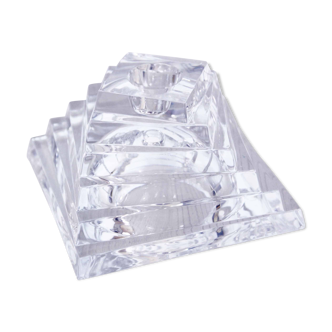 Bougeoir pyramide JG Durand en cristal