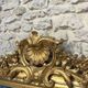 Antique Louis-Philippe mirror with a pediment, 160/93cm, gilded with gold leaf, mercury glass.