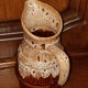Flaming pitcher-scale ceramic barrel-shaped from the Faiencerie Revol