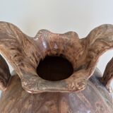 Vase in flamed sandstone by Edgard Aubry 1920s 1930s