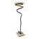 Vintage floor lamp snake metal travertine foot with murano