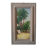 Tableau ancien debut 20eme huile orientaliste sur table