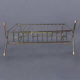 50s magazine rack in brass and scoubidou