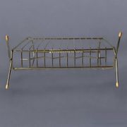 50s magazine rack in brass and scoubidou