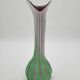 Murano glass vase "Jack in the Pulpit" green and purple