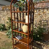 Vintage rattan shelf 1970