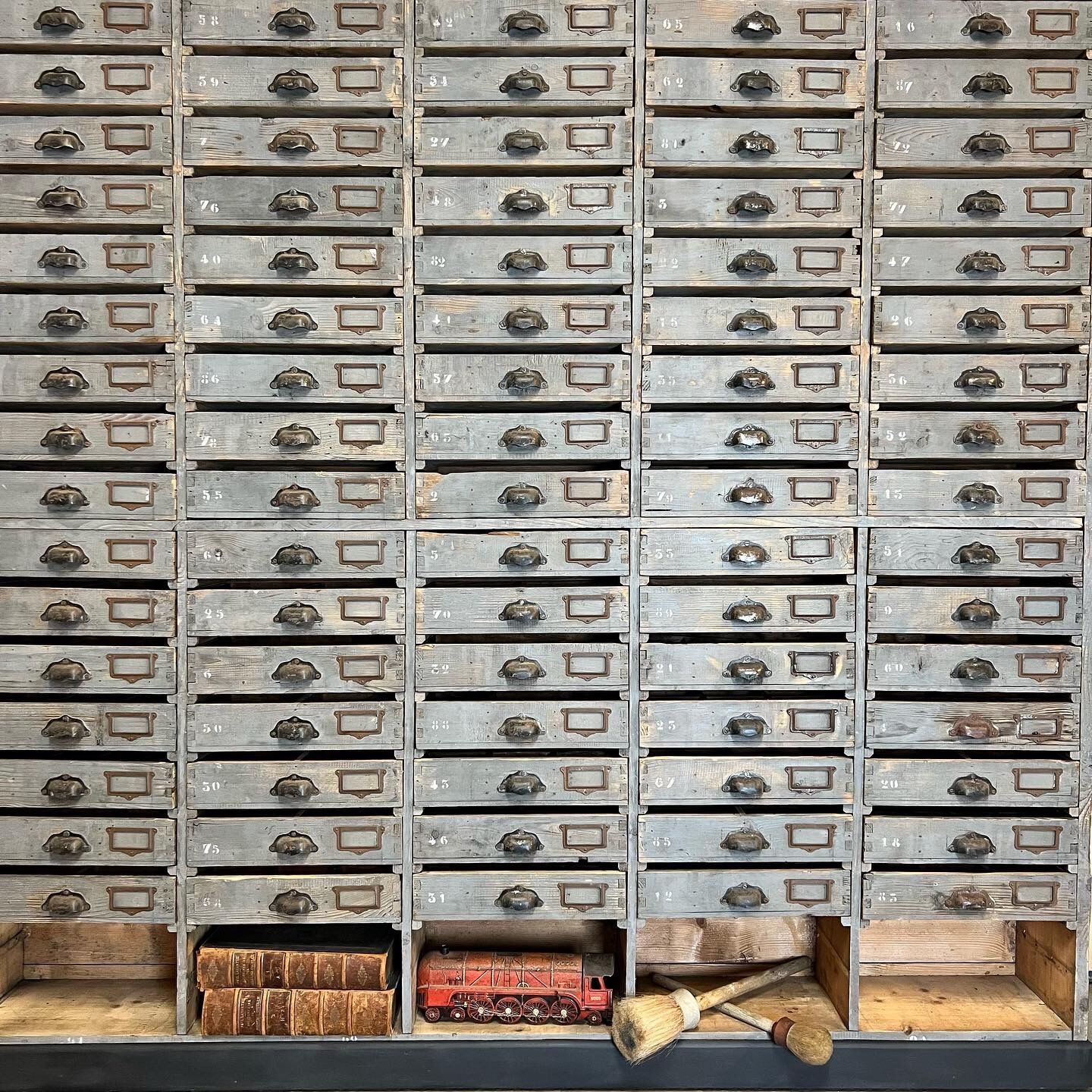 Former hardware workshop trade furniture
