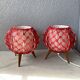 Bedside lamps compass feet fifties - rare