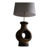 Modern Danish ceramic table lamp, large sizes, green/brown colours, 1960s.