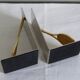 Pair of bookends, tennis racket.