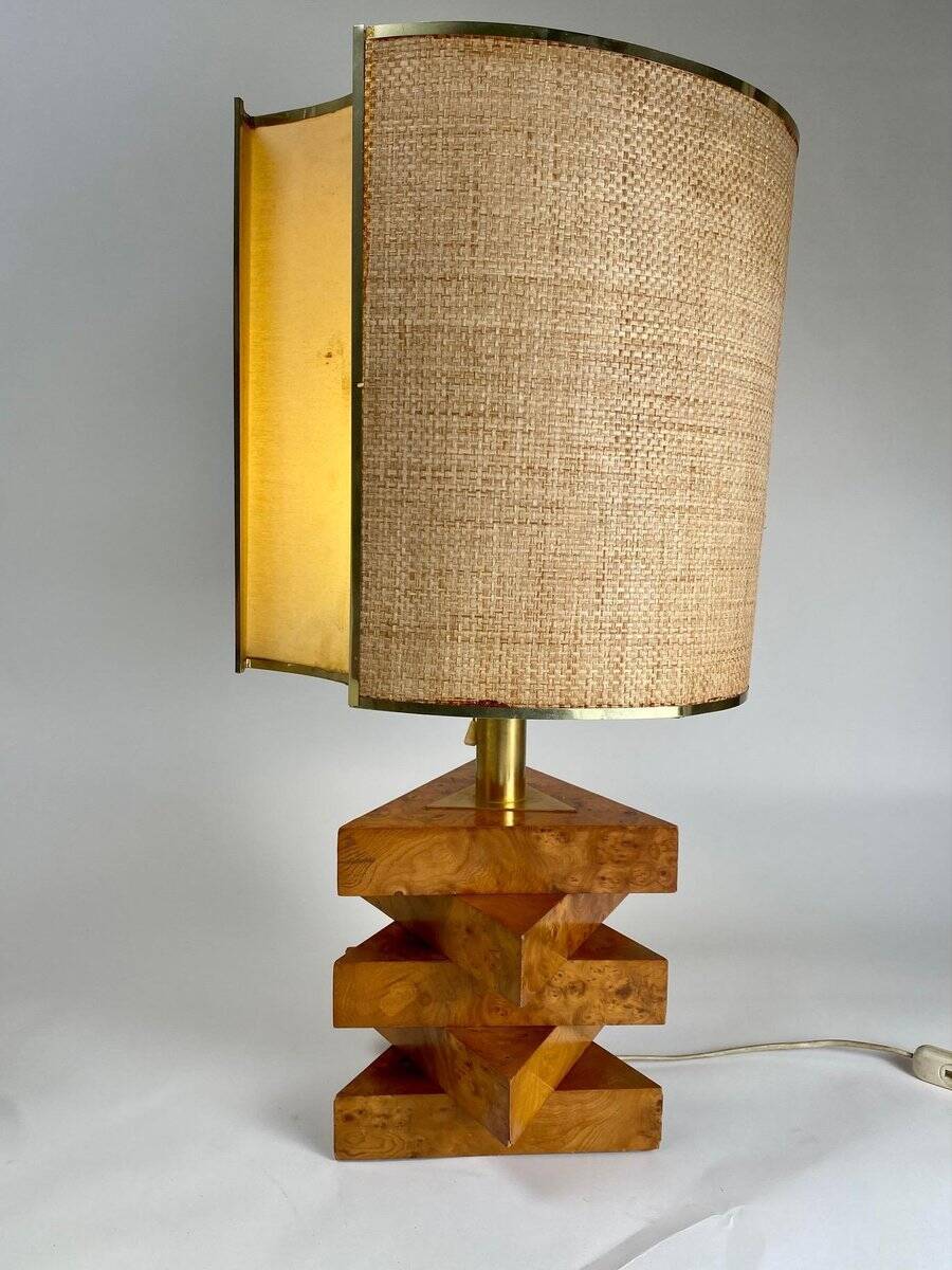 Sculptural Italian Briar Table Lamp, 1970s