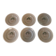 Série de six assiettes plates Longwy années 50 fleurs de cerisier