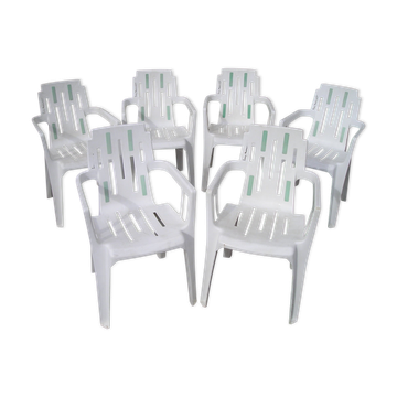 Suite of 6 Mambo armchairs by Paulin for Stamp