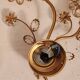 Set Hollywood Regency Wandlampe vergoldet Messing Swarovski-Kristalle Palwa