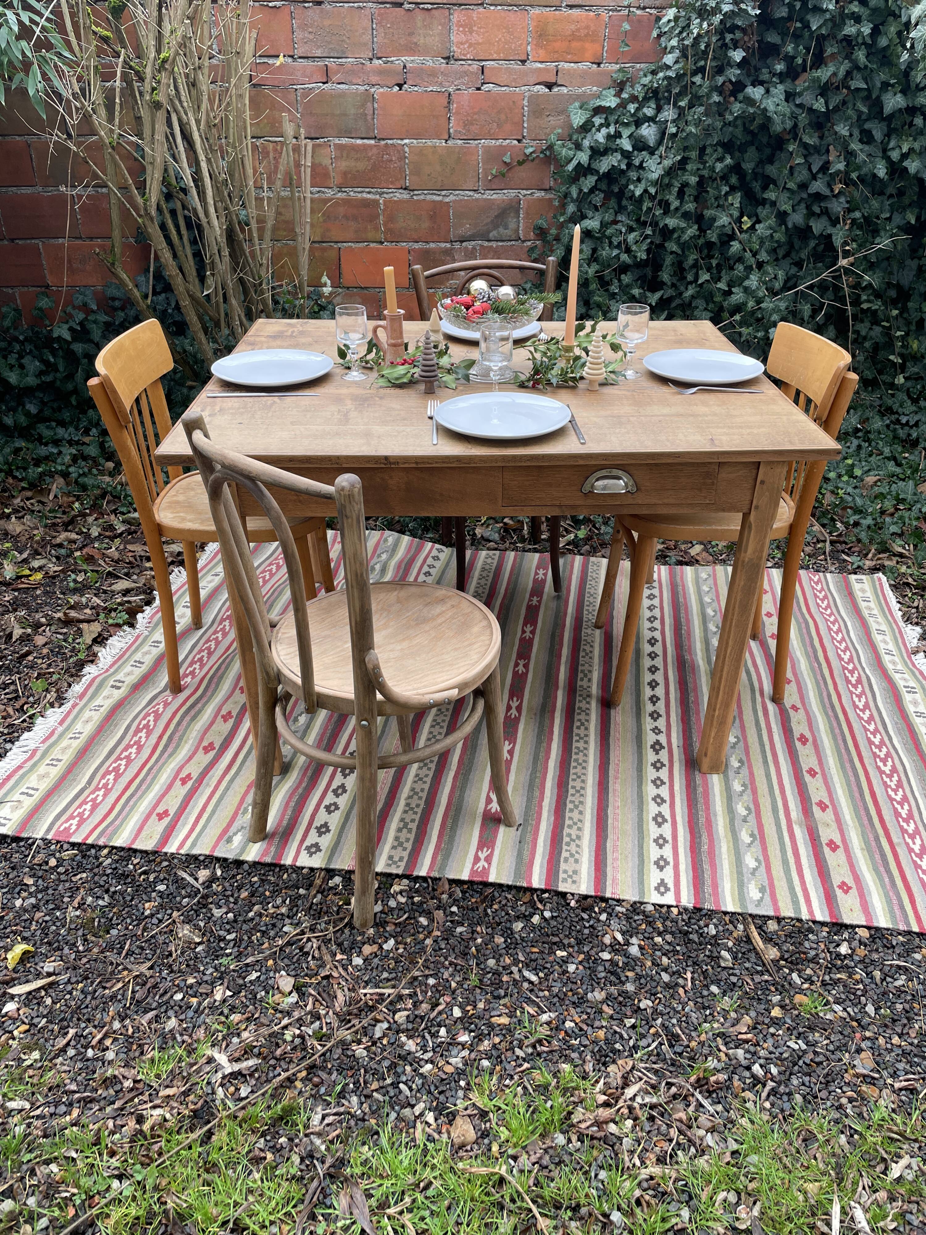 Farm Table with Drawers