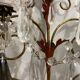 Florentine Tole Crystal Sconces Set of 2 1950’s