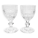 2 crystal Porto glasses by Saint-Louis, Trianon model.