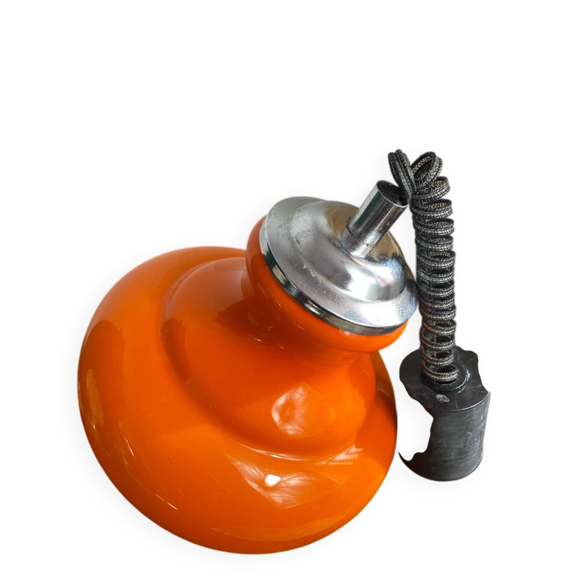 Vintage orange opaline pendant light