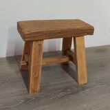 Small stool in antique wood