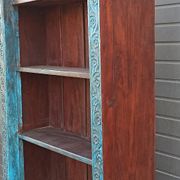 Very large old wooden bookcase