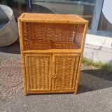 Vintage rattan shelf cabinet furniture