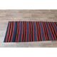 1970s Vintage Turkish Handmade Wool Cotton Pink Kilim Runner Rug 70x311