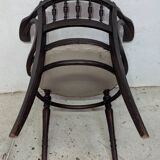 Curved wood armchair J&J khon office