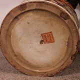 Chinese Enamelled Porcelain Vase with Polychrome Decoration - on Pedestals