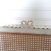 Fauteuil canné de style Louis XV bois laqué