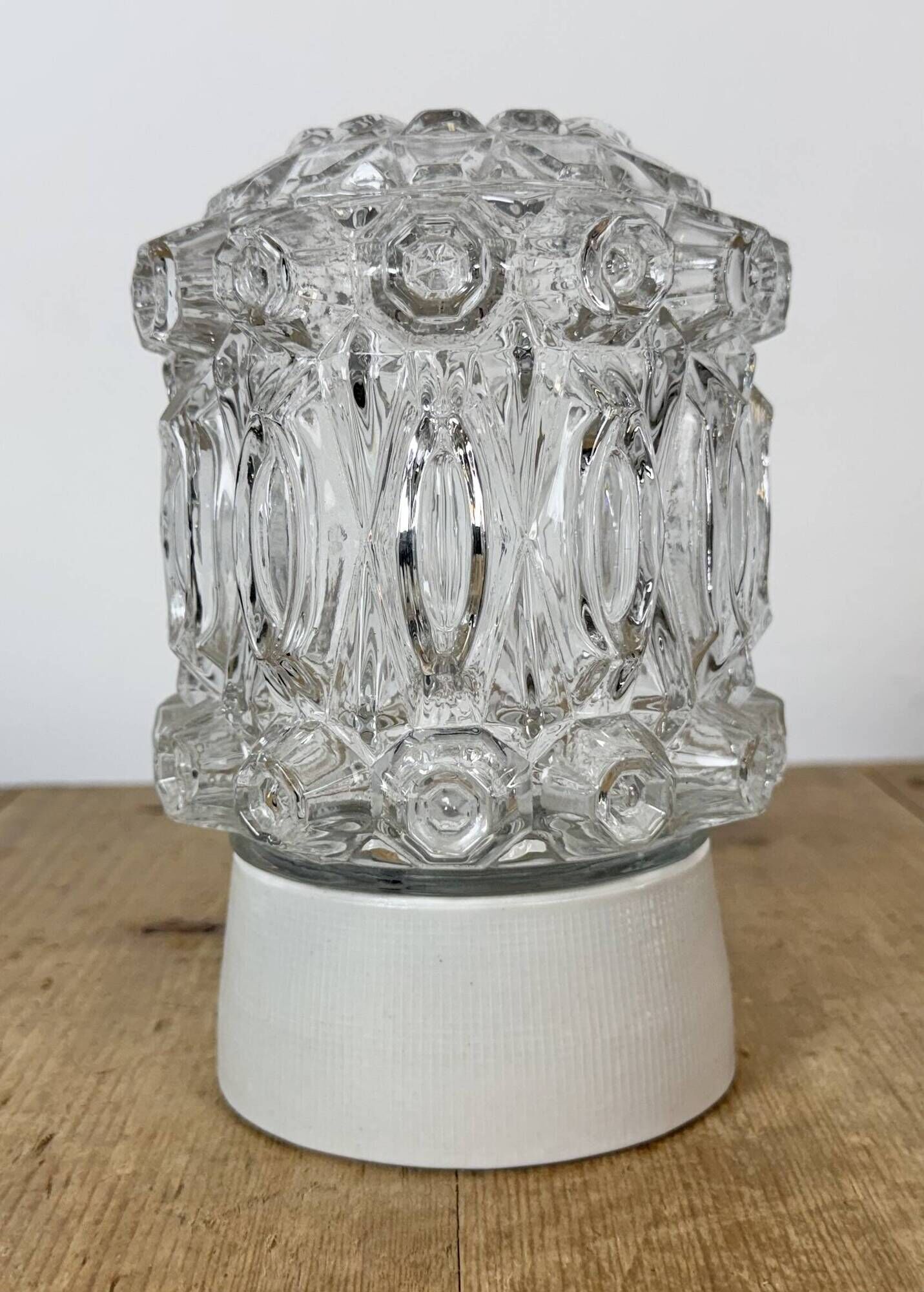 Vintage White Porcelain Ceiling Light, 1970s