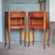 Pair of wooden bedside tables, vintage bedside table, side table.