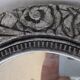 Oval wooden mirror