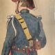 After Lalaisse, "gendarme on horseback", watercolor, twentieth century