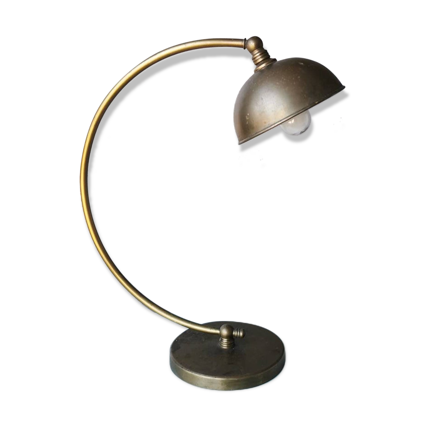 Brass desk lamp 70s