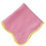 Serviette rose et jaune