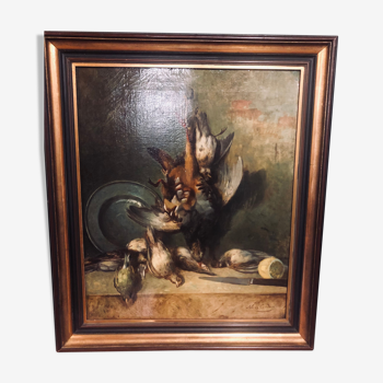 Tableau nature morte huile sur toile d'Alexandre Couder
