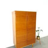 Armoire vintage en placage avec étagères