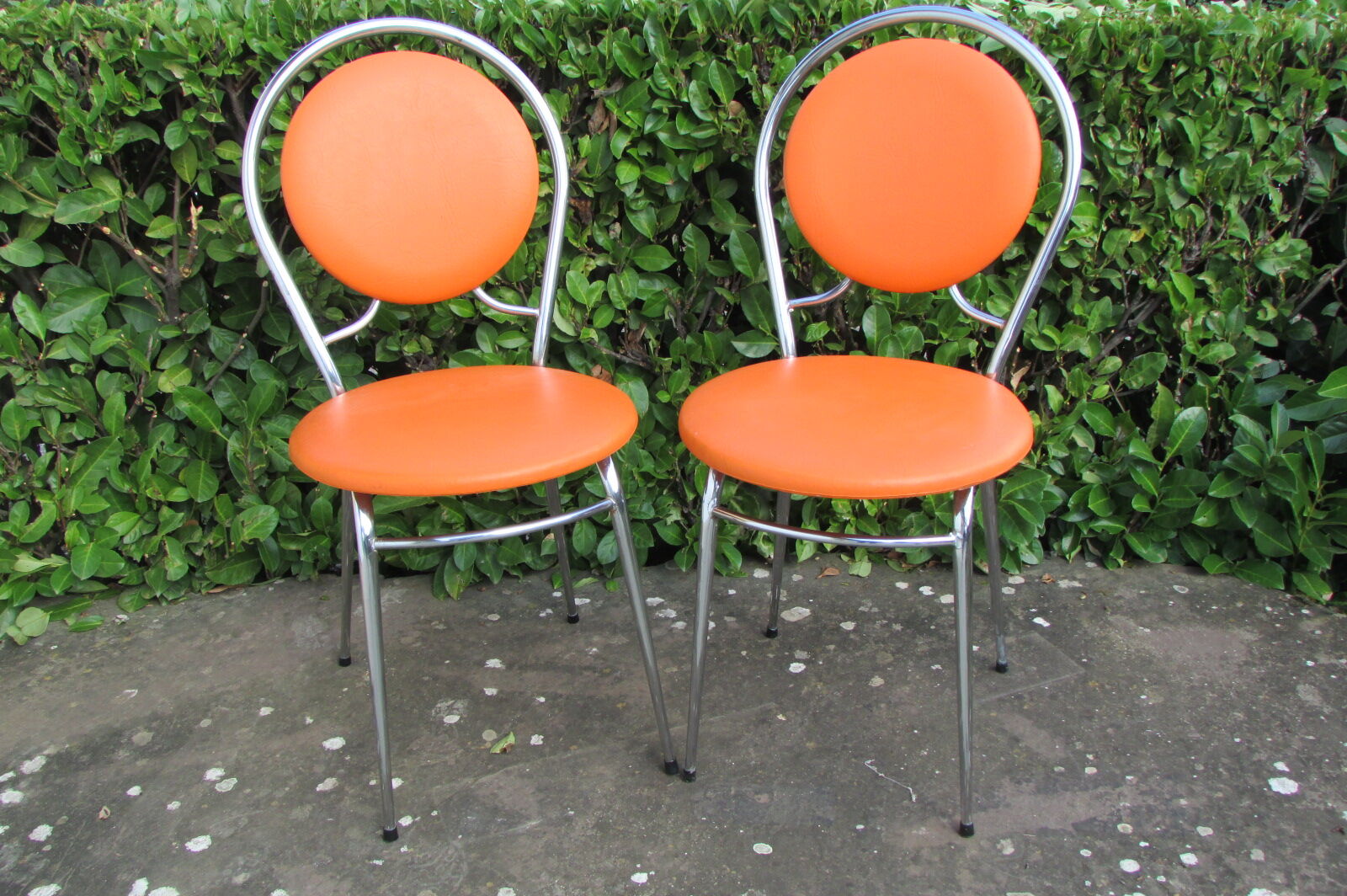 Pair of orange vintage chairs