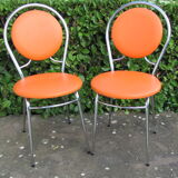 Pair of orange vintage chairs