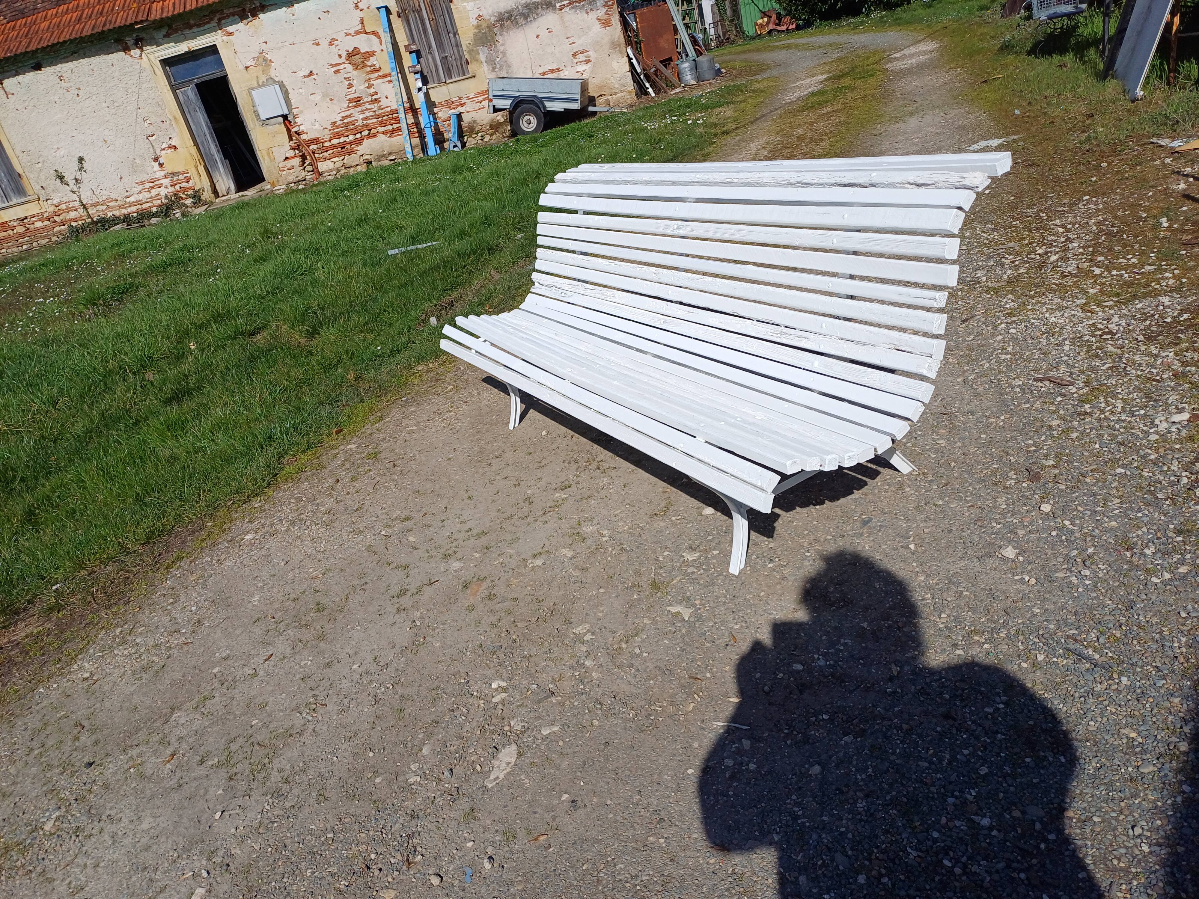 Iron and Wood Bench from the 50s