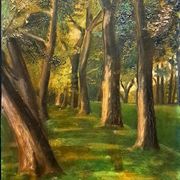 Tableau post-impressionniste de jean piaubert, huile sur carton 1940