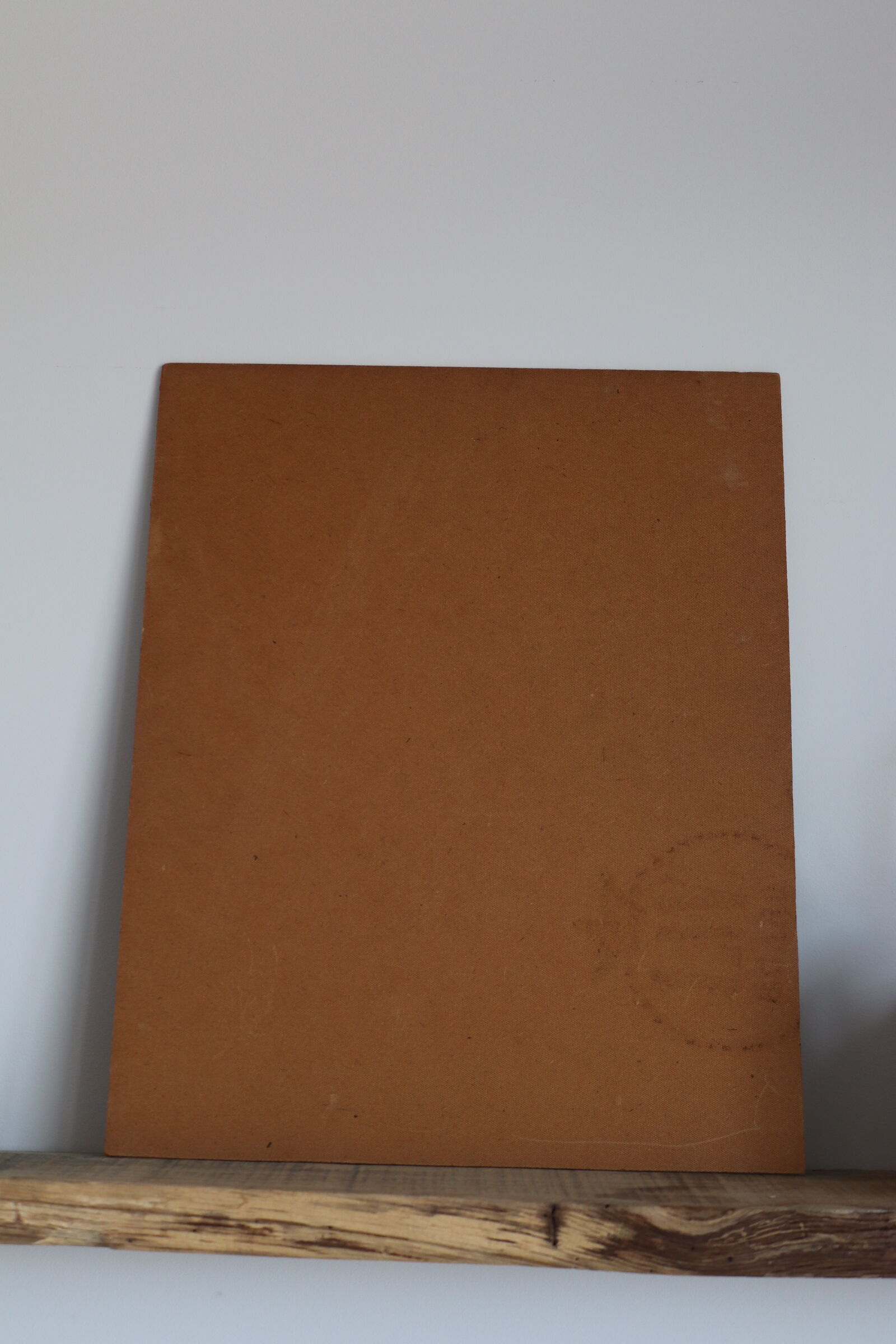 Oil on still life panel, vase with anthuriums