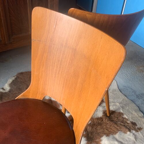 Paire de chaises baumann modèle Dove années 60