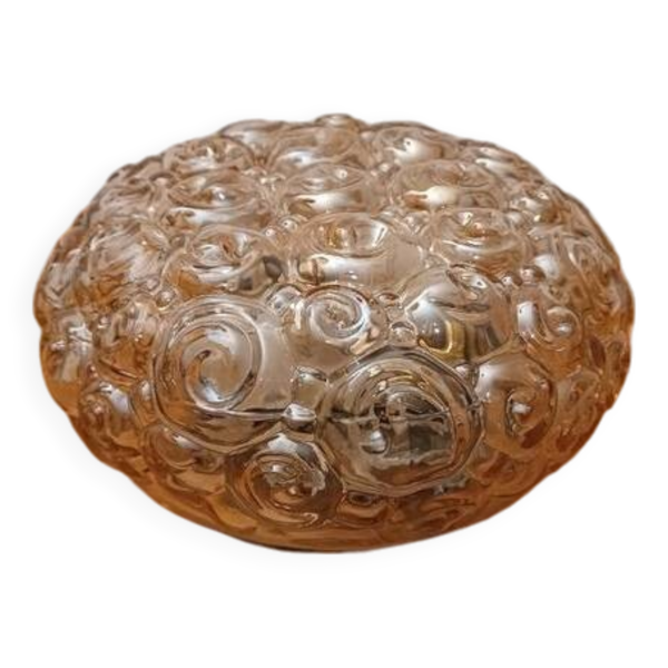 Plafonnier Helena Tynell verre fumé - modèle escargot 60/70