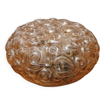 Plafonnier Helena Tynell verre fumé - modèle escargot 60/70