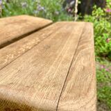 Pair of handcrafted solid elm benches