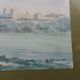 Watercolor painting signed r. blossier avignon the benezet bridge framed