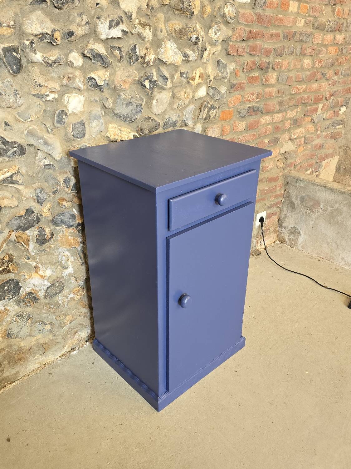 Small buffet one door one drawer Mado repainted